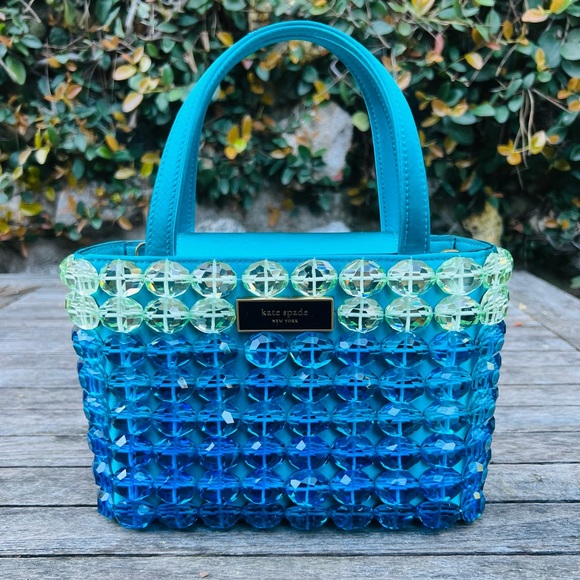 kate spade Handbags - Kate Spade Sam Icon Beaded Satin Small Tote